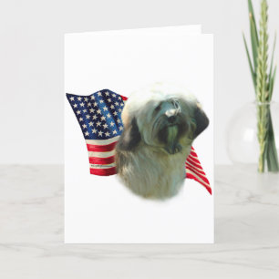Tibetansk Terrier Flagga Kort