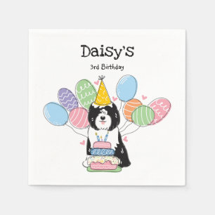 Tibetansk Terrier Födelsedagsfest Papper Napkins Pappersservett