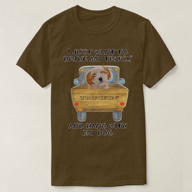 Tibetansk terrier för lastbil-Hund T Shirt (Design framsida)