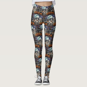 Tibetansk Terrier Halloween Kuslig Leggings