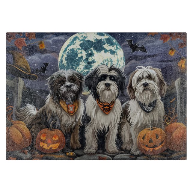 Tibetansk Terrier Halloween Spooky (Framsidan)