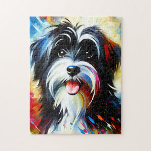 Tibetansk Terrier Hund Akryl Konsttryck Hundälskar Pussel