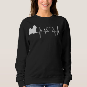 Tibetansk Terrier Hund Heartslag T Shirt