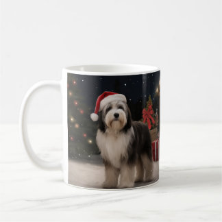 Tibetansk Terrier Hund i Snö-jul Kaffemugg