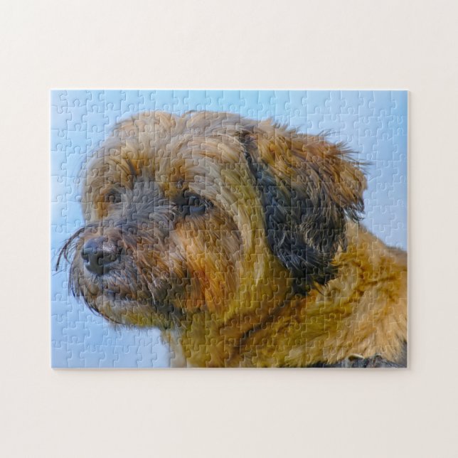 Tibetansk Terrier Hund Jigsaws. Pussel (Horisontell)