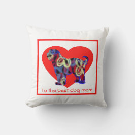 Tibetansk Terrier Hund Red Heart Mor's Day Kudde