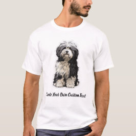 Tibetansk Terrier Hund Skapa Din Egen Anpassad Tex T Shirt