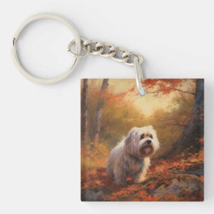 Tibetansk terrier i Höst löv Fall Inspire