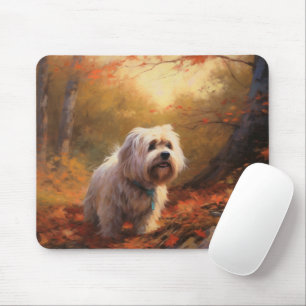 Tibetansk terrier i Höst löv Fall Inspire Musmatta