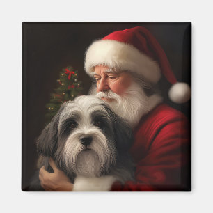 Tibetansk terrier Jultomten Festive-jul Magnet