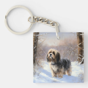 Tibetansk Terrier Låt Det Snö Jul