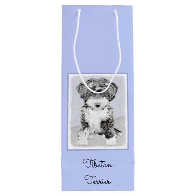 Tibetansk terrier-målning - Cute Original Hund Art (Baksidan)