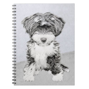 Tibetansk terrier-målning - Cute Original Hund Art Anteckningsbok