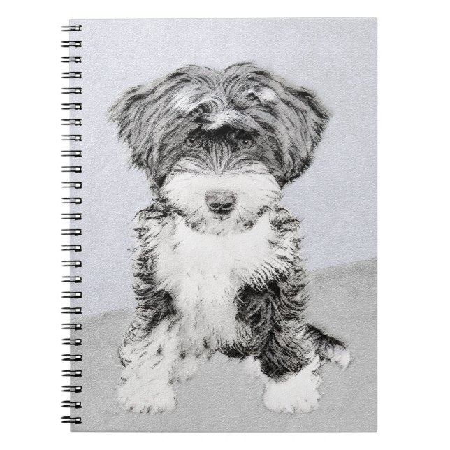 Tibetansk terrier-målning - Cute Original Hund Art Anteckningsbok (Framsidan)