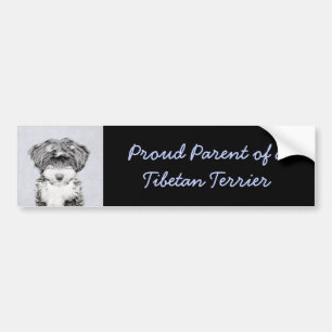 Tibetansk terrier-målning - Cute Original Hund Art Bildekal
