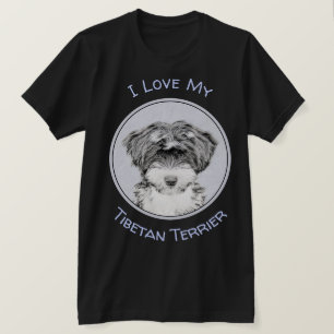 Tibetansk terrier-målning - Cute Original Hund Art T Shirt