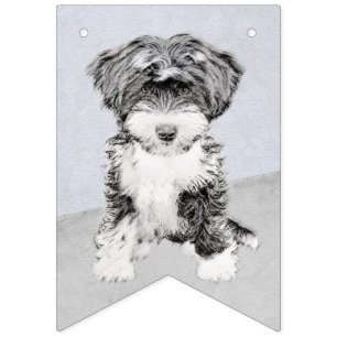 Tibetansk terrier-målning - Cute Original Hund Art Vimplar