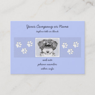 Tibetansk terrier-målning - Cute Original Hund Art Visitkort