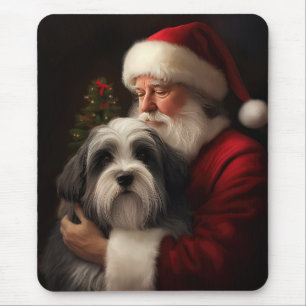 Tibetansk Terrier Tomte Jul Firande Julfirande Musmatta