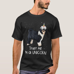 Tibetansk Terrier Trust Me Im A Unicorn Hund T Shirt