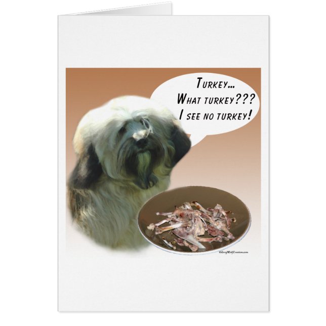 Tibetansk terrier, Turkiet Hälsningskort (Framsidan)