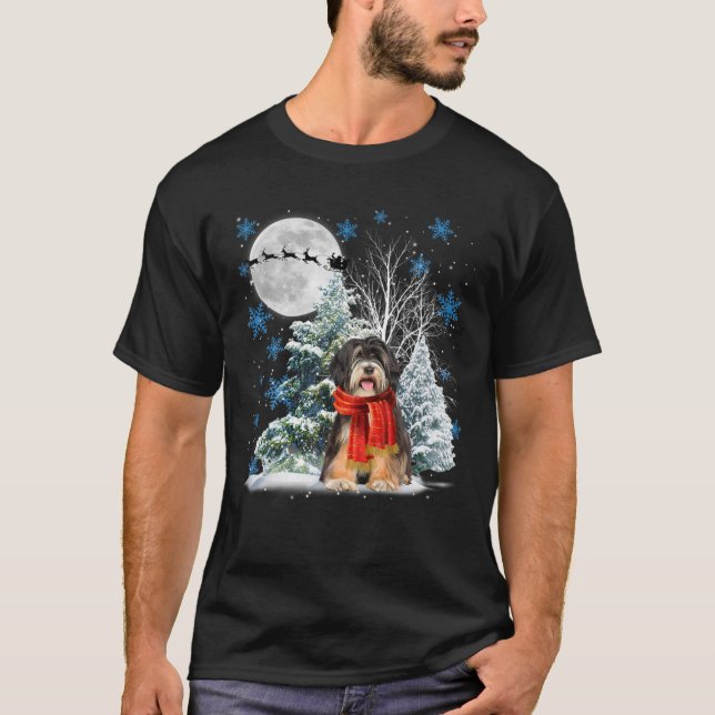 Tibetansk terrier under måndagskvällen i Snö T Shirt (Framsida)