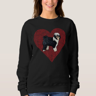 Tibetansk Terrier Valentines day Hund Kärlek Finge T Shirt