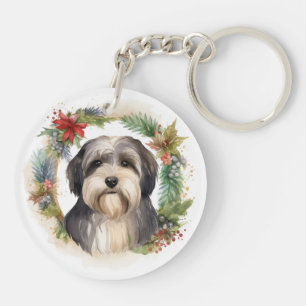 Tibetansk terrier-Valp för julkrans