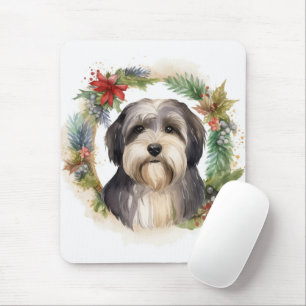 Tibetansk terrier-Valp för julkrans Musmatta
