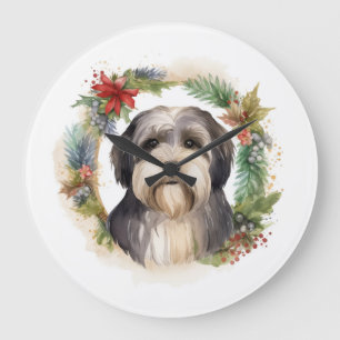 Tibetansk terrier-Valp för julkrans Stor Klocka