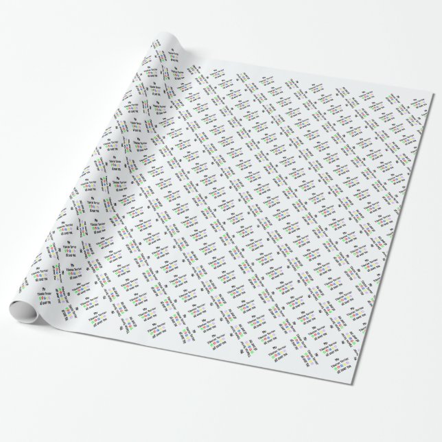 Tibetansk Terrier Walks Design Presentpapper (Utrullad)
