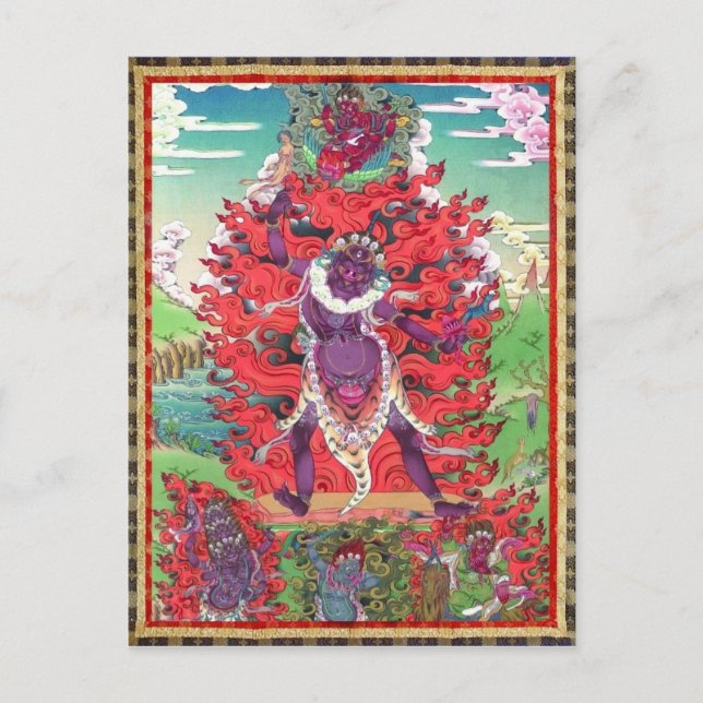 Tibetansk Thangka Ekajati Art Vykort (Framsida)