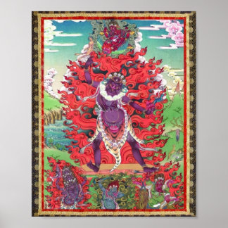 Tibetansk Thangka Ekajati konst Poster