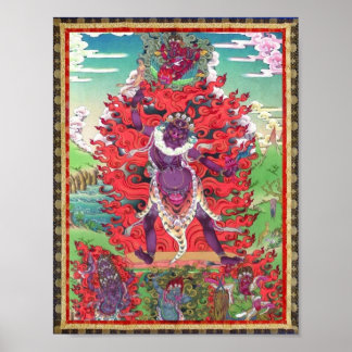 Tibetansk Thangka Ekajati konstaffischtryck Poster