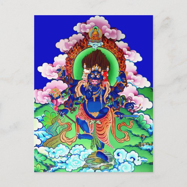 Tibetansk Thangka Ucchusma Vykort (Framsida)