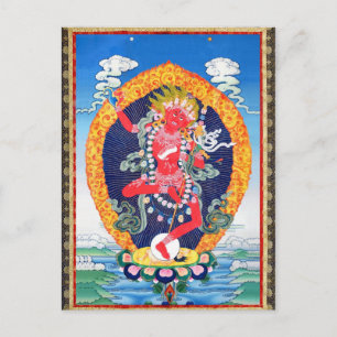 Tibetansk Thangka Vajravarahi Vykort