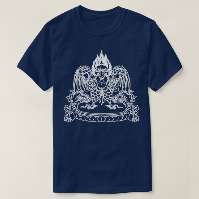 Tibetansk Vajrayana Dharma Garuda Mythical Bird Bu T Shirt (Design framsida)