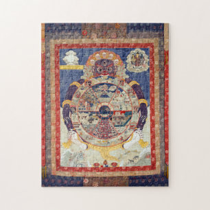Tibetansk Wheel of Life Cycle of Samsara Pussel