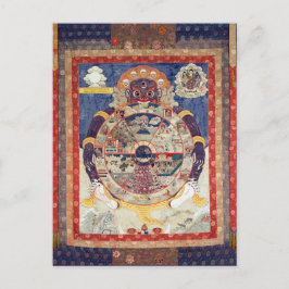 Tibetansk Wheel of Life Cycle of Samsara Vykort