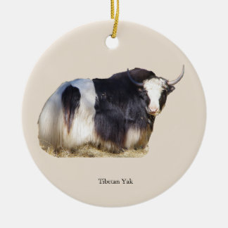Tibetansk Yak-figur Julgransprydnad Keramik