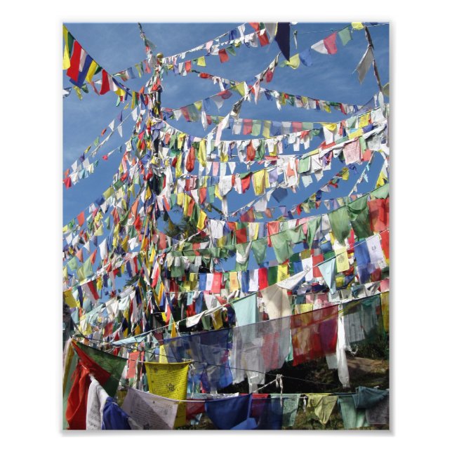 Tibetanska böneflaggor fototryck (Framsidan)