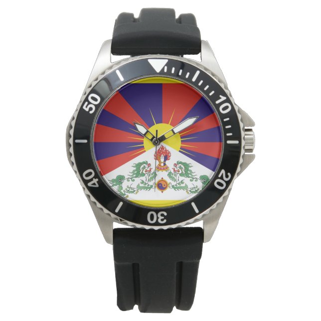 Tibetanska flaggan armbandsur (Framsida)