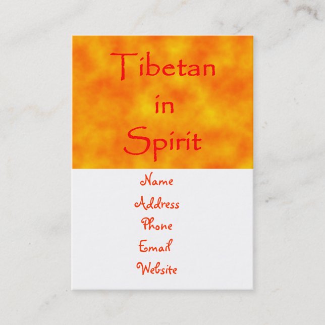 Tibetanska i affärskort visitkort (Framsida)