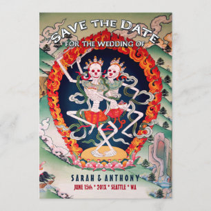 Tibetanska Skeletons Dancing Save Date Spara Datumet