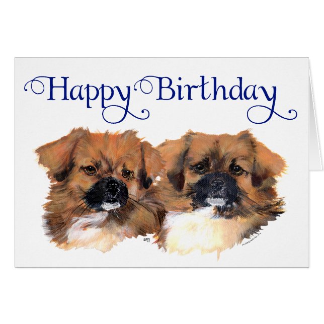 Tibetanska spanjorer Head Study Hälsningskort (Framsidan Horizontal)