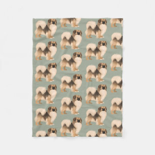 Tibetanska spanjorer (Sable) Blanket Fleecefilt
