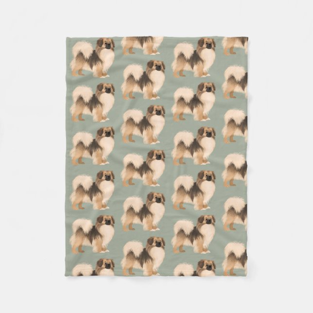 Tibetanska spanjorer (Sable) Blanket Fleecefilt (Framsidan)