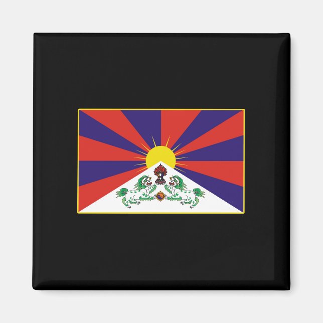 Tibetanska T-shirts och gåvor av Flagga Magnet (Framsidan)