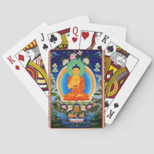 Tibetanska Thangka Prabhutaratna Buddha Casinokort