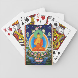 Tibetanska Thangka Prabhutaratna Buddha Casinokort